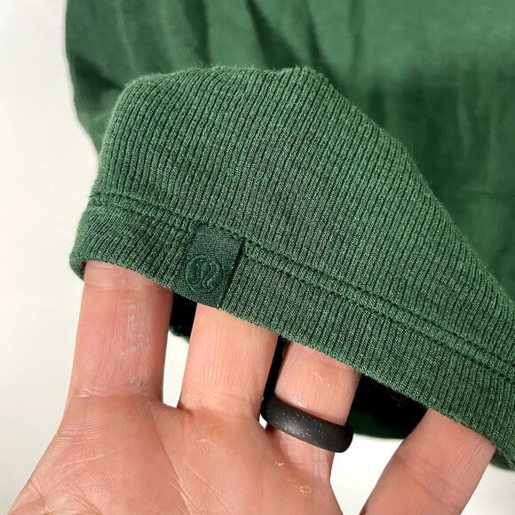 Lululemon Back in Action Ribbed Long Sleeve Shirt Everglade Green Women's Size 6 - Picture 5 of 5